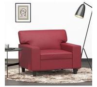 vidaXL Fauteuil Rouge bordeaux 60 cm Similicuir