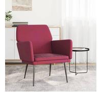 vidaXL Fauteuil Rouge bordeaux 62x79x79 cm Velours, fauteuil relax, fauteuil de salon, chaise de chambre à coucher 351376