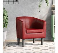vidaXL Fauteuil rouge bordeaux similicuir