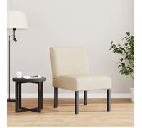 vidaXL Fauteuil sans accoudoirs Tissu crème – Meuble de salon