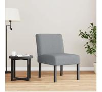 vidaXL Fauteuil sans accoudoirs en tissu gris clair