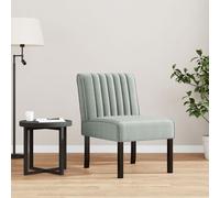 vidaXL Fauteuil sans accoudoirs gris clair velours