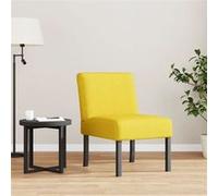 vidaXL Fauteuil sans accoudoirs jaune clair tissu Jaune G