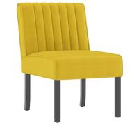 vidaXL Fauteuil sans accoudoirs en velours jaune