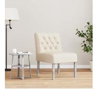 vidaXL Fauteuil sans accoudoirs lin tissu design de boutons 352462