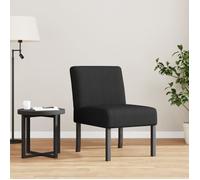 vidaXL Fauteuil sans accoudoirs noir tissu Noir