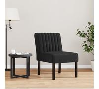 vidaXL Fauteuil sans accoudoirs en velours noir
