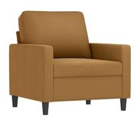 vidaXL Fauteuil, Siège avec Accoudoirs, Chaise de Relaxation avec Dossier, Fauteuil TV de Salon Salle de Séjour, Moderne, Marron 60 cm Velours