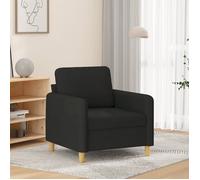 vidaXL Fauteuil Noir 60 cm Tissu
