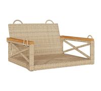 vidaXL Fauteuil suspendu Beige 63x62x40 cm Poly rotin