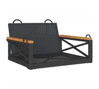 vidaXL Fauteuil suspendu Noir 63x62x40 cm Poly rotin