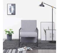 vidaXL Fauteuil 282155 Tissu Gris clair