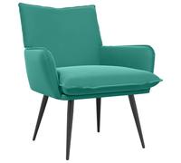 vidaXL Fauteuil Turquoise Velours