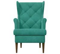 vidaXL fauteuil Turquoise Velours