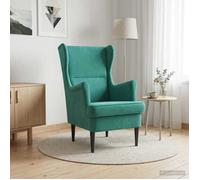 vidaXL Fauteuil Turquoise Velours 42029873