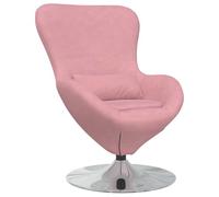 vidaXL Fauteuil œuf Rose Velours, Fauteuil Velours Moderne, Chaise Pivotante Chic, Confortable Siège d'Intérieur, Meuble Élégant