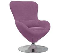 vidaXL Fauteuil œuf Violet Velours | Ce fauteuil a un look moderne qui s'ajoute parfaitement à n'importe quelle pièce, Avec son design ergonomique,