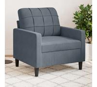 VidaXL Fauteuil - Velours gris foncé