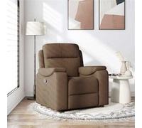 vidaXL Fauteuil verstelbaar stof bruin4015684 Marron G