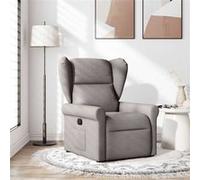 Fauteuil inclinable Taupe Tissu - vidaXL