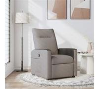 vidaXL Fauteuil inclinable Taupe Tissu, Fauteuil, Fauteuil inclinable TV, Poussette, Fauteuil inclinable pour Personnes âgées, Fauteuil canapé