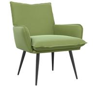 vidaXL Fauteuil Vert Clair Velours