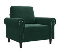 vidaXL Fauteuil Vert foncé 60 cm Velours