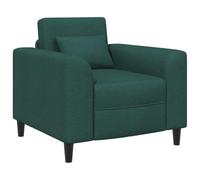 vidaXL Fauteuil Vert foncé Tissu, Fauteuil Moderne, Assise Confortable pour Chambre, Salon, Coussin en Mousse pour Un déco stylé