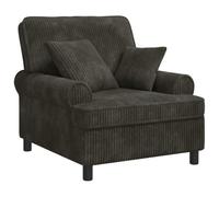 vidaXL Fauteuil XL avec Coussins Anthracite Tissu à 1,5 Lignes