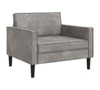vidaXL Fauteuil XL Gris Clair Simili Daim