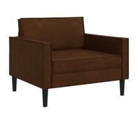vidaXL Fauteuil XL Marron Simili Daim