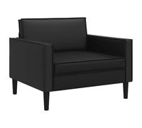 vidaXL Fauteuil XL Noir Simili Cuir
