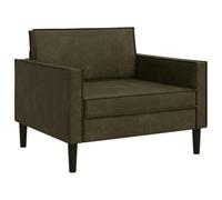 vidaXL Fauteuil XL Vert armée Simili Daim
