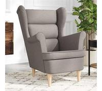 vidaXL Fauteuil xx cm tissu taupe Gris G