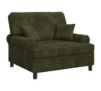 vidaXL Fauteuil XXL avec Coussins Vert Tissu à 1,5 Lignes