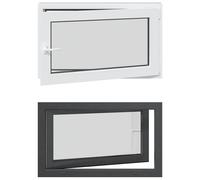 vidaXL Fenêtre de cave RISOR 100 x 60 cm PVC et verre, couleur anthracite