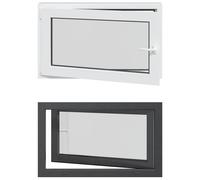 vidaXL Fenêtre de cave RISOR 100 x 70 cm PVC et verre, anthracite