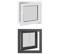 vidaXL Fenêtre de cave RISOR 60 x 60 cm PVC et verre, anthracite