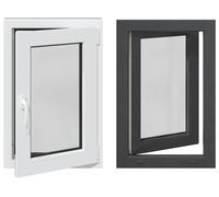 vidaXL Fenêtre de cave RISOR 60 x 90 cm PVC et verre, anthracite