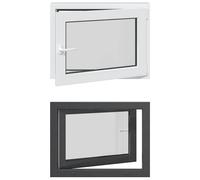 vidaXL Fenêtre de cave RISOR 80 x 50 cm PVC et verre, anthracite