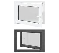 vidaXL Fenêtre de cave RISOR 80 x 50 cm PVC et verre, anthracite