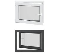 vidaXL Fenêtre de cave RISOR 80 x 60 cm PVC et verre, anthracite