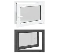 vidaXL Fenêtre de cave RISOR 80 x 60 cm PVC et verre, anthracite