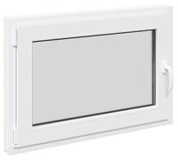 vidaXL Fenêtre de cave RISOR 90 x 70 cm en PVC et verre, blanche
