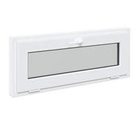 vidaXL Fenêtre de sous-Sol RISOR 100 x 40 cm PVC et Verre Blanc, Conception de sous-Sol Moderne, Installation de fenêtre rectangulaire, fenêtres PVC durables pour lumière et Ventilation