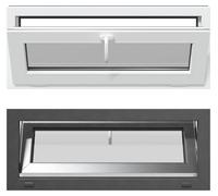 vidaXL Fenêtre pour cave RISOR, 110 x 40 cm, PVC et verre