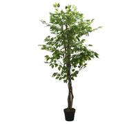 vidaXL Arbre ficus artificiel 1260 feuilles 200 cm avec pot vert