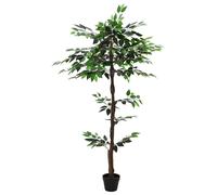 vidaXL Ficus artificiel vert 85 x 18 x 160 cm Tissu et bois