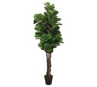vidaXL Ficus lyrata artificiel 134 feuilles 120 cm vert