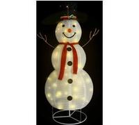 vidaXL Figurine de bonhomme de neige de Noël à LED Tissu 180 cm